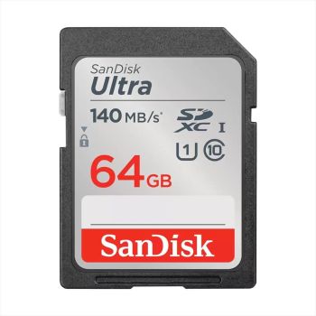 MEMORY CARD SANDISK ULTRA SDXC/SDHC UHS-I 64GB 140mb/s SDSDUNB-064G-GN6IN