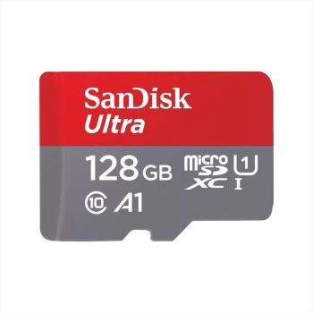 MEMORY CARD SANDISK ULTRA MICRO-SDXC UHS-I 128GB w/adapter 140mb/s SDSQUAB-128G-GN6MA