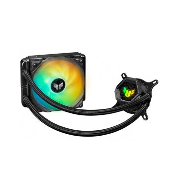 ASUS TUF GAMING LC 120 RGB, TUF Gaming LC 120 RGB all-in-one liquid CPU cooler with Aura Sync and TUF Gaming 120 mm RGB radiator fan, 9