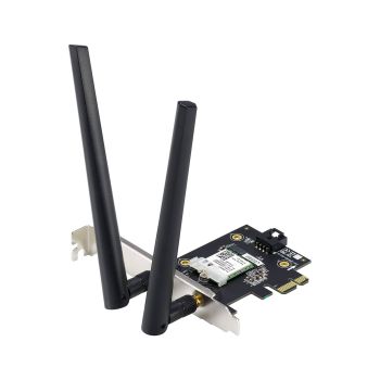 ASUS PCE-AX1800 Black, PCIe WiFi Adapter, Wi-Fi 6 (802.11ax) AX1800 Dual Band with Bluetooth 5.2, WPA3, OFDMA and MU-MIMO Network Secur