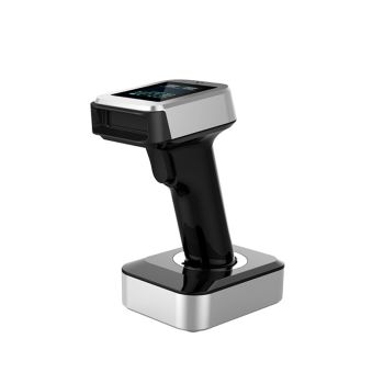 Symcode MJ-1932DB 2D Bluetooth Barcode Scanner with TFT color screen, 1D/2D Barcodes, Black/Silver, 4mil Precision, CMOS sensor, Blueto