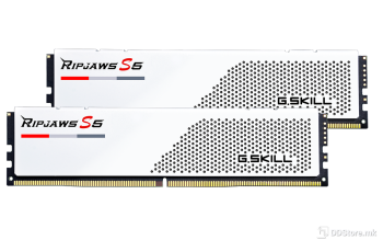 [C]RAM DDR5 32GB(2X16GB) 5200MHz CL36 G.SKILL Ripjaws S5 White F5-5200J3636C16GX2-R