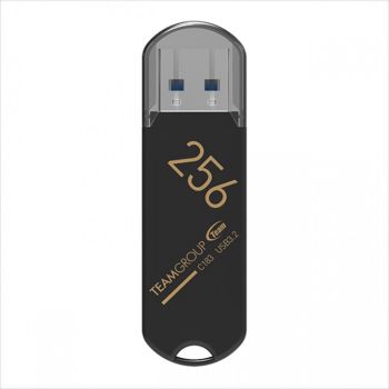 USB Flash Drive 3.2 Gen1 256GB TEAM GROUP C183, BLACK TC1833256GB01