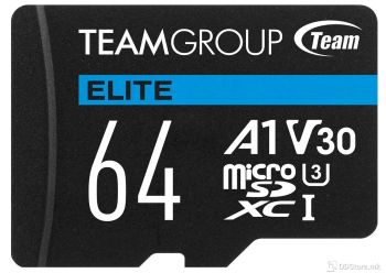 MEMORY CARD TEAM GROUP ELITE A1 MICRO-SDXC UHS-I A1V30 64GB w/adapter 100mb/s TEAUSDX64GIV30A103