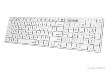 Genius Keyboard Wired, Slimstar 126, White