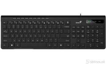 Genius Keyboard Wired, Slimstar 230 II, Black