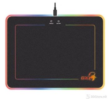 Genius Mousepad Gaming, GX-Pad 600H, RGB, Hard Surface, 350x250x5.5 mm, Black
