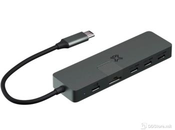 Docking Station XtremeMac 5-Ports Hub MAX PRO 3x Type-C, RJ45 1 GBit, PD 100W MacBook Space Gray