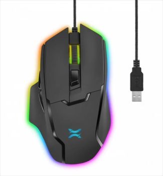 MOUSE WIRED NOXO, VEX GAMING MOUSE, USB, DPI 7000, 6 PROGRAMMABLE BUTTONS, RGB ILLUMINATION, Black