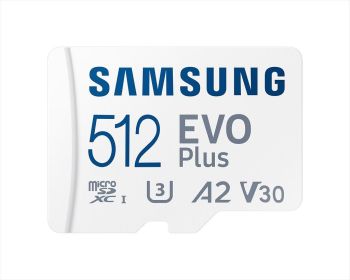 MEMORY CARD SAMSUNG MICRO-SD SDXC 512GB EVO PLUS CL10 U30, V30, A2 130mb/s, MB-MC512KA/EU