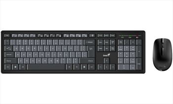COMBO KEYBOARD AND MOUSE WIRELESS GENIUS KM-8200 Black/Gray