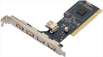 CONVERTOR PCI TO 4+1 x USB 2.0 DIEWU TXB045, Chipset: NEC720101