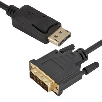 Power Box 1080P Displayport male to DVI male cable 3m, Black