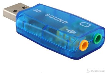 Power Box USB2.0 sound card, Blue