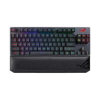 ASUS ROG Strix Scope RX TKL Wireless Deluxe 80 Percent Gaming Keyboard, Tri-Mode Connectivity (2.4GHz Rf, Bluetooth, Wired), Rog Rx Red