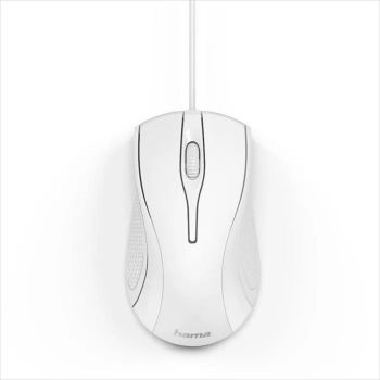 MOUSE WIRED USB HAMA MC-200, 1,5m, White 182603