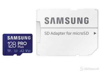 SAMSUNG 128GB PRO Plus MircoSD+ Adater, MB−MD128SA
