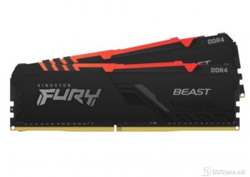 DIMM 16GB DDR4 2666MHz Kingston Fury Beast Kit CL16 RGB (2x8)