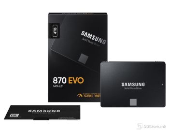 SSD 2.5" Samsung 870 Evo 4TB SATA3 AES 256-bit Encr. 560R/530W