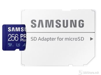 Secure Digital Micro Samsung 256GB SDXC PRO Plus cl10 180R/130W UHS-I U3 V30
