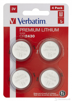 Batteries Verbatim CR2430 3V 4pack Lithium
