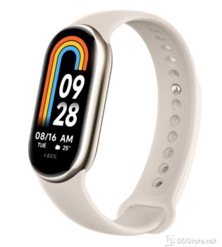Xiaomi Smart Band 8 Gold, 1.62" AMOLED Touch Display, 192 x 490 pixels, 60Hz