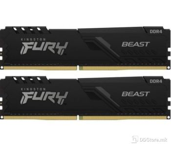 Kingston 64GB 3600MHz DDR4 CL18 DIMM Beast Black, Kit of 2, KF436C18BBK2/64