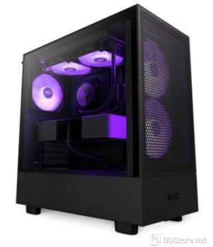 ATX Mid Tower Case NZXT H5 Flow RGB Black w/USB 3.2, Type-C, 2x 140mm(RGB Core), 2x 120mm (F120Q)