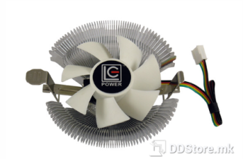 LC-Power CPU Cooler, LC-CC-85, Sockets 1150/1151/1155/1156/1200/FM1/FM2/AM2/AM2+/AM3/AM3+/AM4, Multi-Compatible, 80mm PWM Fan, 800~2200RPM, 0.08 A/12 V