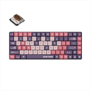 KEYBOARD MECHANICAL KEYCHRON K3 PRO QMK/VIA LP WHITE LED 75% Gateron Brown switch Multi-Device (Wired+Bluetooth), Black (Special Edition), K3P-A3Q