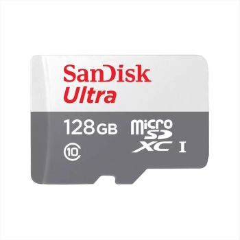 MEMORY CARD SANDISK ULTRA MICRO-SDXC UHS-I 128GB w/adapter 100mb/s SDSQUNR-128G-GN3MA