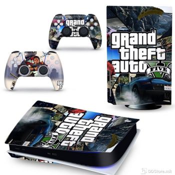 Vinyl cover (stickers) for console and controller - Grand Theft Auto 5 v1 (PS5 Disc Edition)