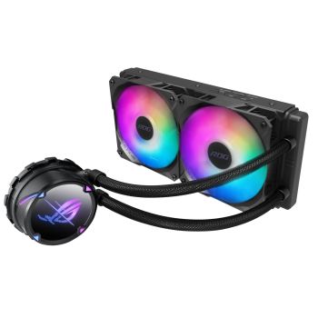 ASUS ROG STRIX LC II 240, all-in-one liquid CPU cooler with Aura Sync, Intel LGA1700/1200/1150/1151/1152/1155/1156/2011/2011-3/2066 and