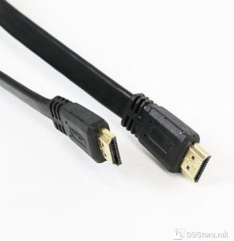 Cable HDMI M/M 4m v1.4 4K MeanIT Flat Ethernet Black