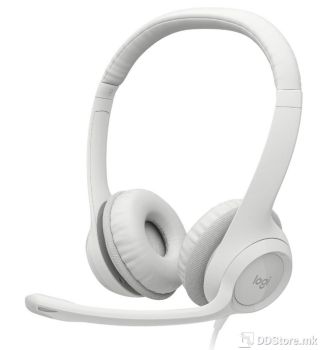Headphones Logitech H390 Stereo Headset USB White