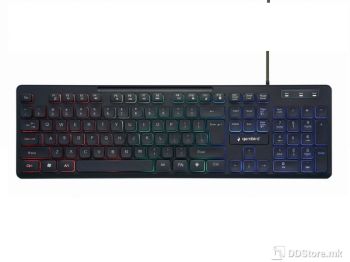 Keyboard Gembird KB-UML-02 Multimedia RGB Backlight USB Black