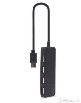 USB HUB 2.0 4-Port Type-C Gembird Black