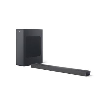 Philips TAB6305/00 Sound Bar speaker black, 2.1 channel with wired subwoofer, Bluetooth, NFC, USB, HDMI, 140W RMS, Wireless subwoofer,