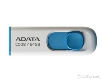 ADATA C008 White, 64 GB, USB 2.0 white/blue