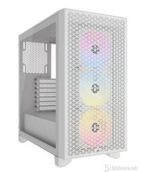 ATX Mid Tower Case Corsair 3000D AIRFLOW White w/Tempered Glass, 2x USB 3.2, 2x120mm (SP120)