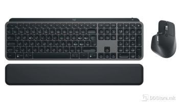 Keyboard Logitech Wireless MX Keys S Combo w/Mouse, Palm Rest Graphite