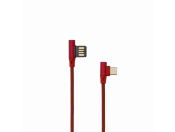 Cable USB 2.0 AM to Type-C 90 degrees 1.5m SBOX Red