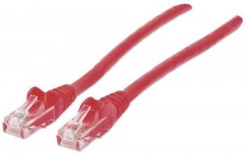 Network Cable, Cat5e compatible, CCA, U/UTP, PVC, 1 m, Red