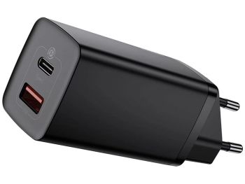 USB Universal Power Charger Baseus GaN2 Lite PD3 65W Type-C + USB-A Black