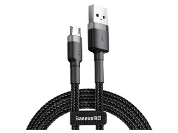 Cable USB 2.0 Type-A to Micro B 1m Baseus Cafule 2.4A Gray/Black