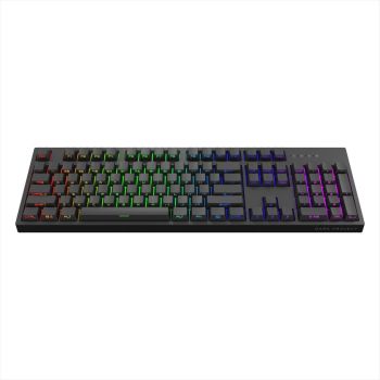 KEYBOARD MECHANICAL DARK PROJECT KD104A SIDE-PRINT BLACK FULL SIZE HS RGB Gateron Optical Red 2.0 switches, +4 switch
