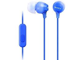 Earphones Sony MDR-EX15APL w/Microphone Blue
