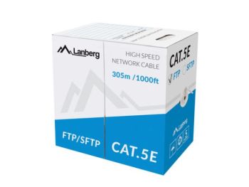 FTP Cable Cat5 305m Solid Lanberg Gray 0.50 mm CCA