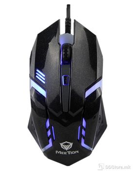 Meetion M371 GAMING Mouse Black, 3C Backlight, Max.1600 DPI, Switch≥2,000,000, PVC cable