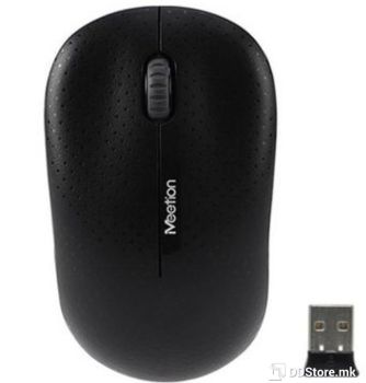Meetion Mouse R545 Black. 2.4G Wireless, 2+1 Buttons, Max.1600 DPI Switch≥2,000,000,Include battery AA*1